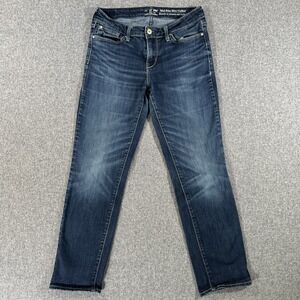 Levi's Signature Mid Rise‎ Slim Cuffed Jeans Women's Size 6 W28 Dark Wash Denim